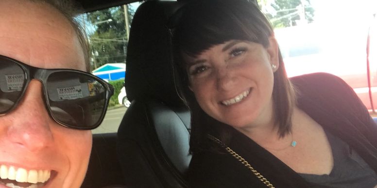 Happy moments inside a vehicle