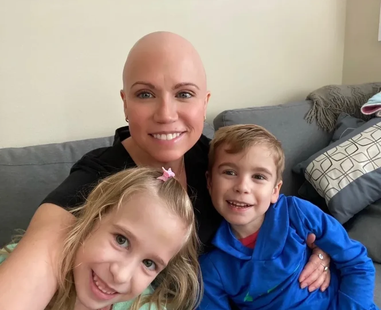 Mother and kids enjoying time together.