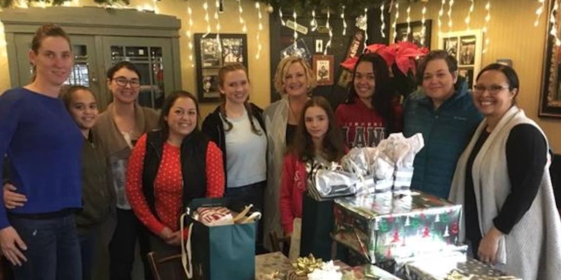 Friends gathered for a festive occasion